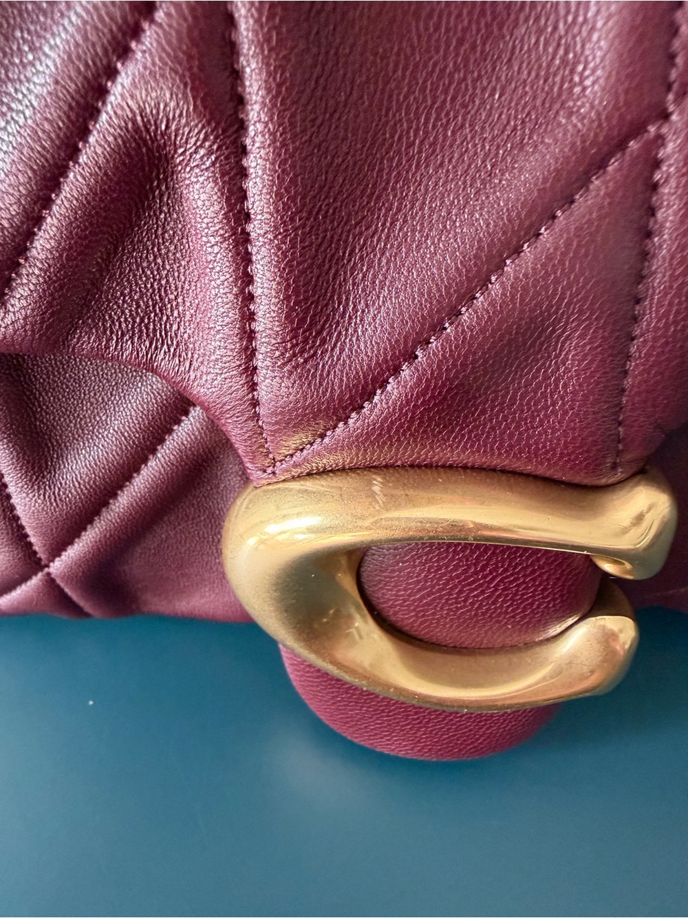 Coach Time Square Tabby in Merlot - Picture 5 of 15